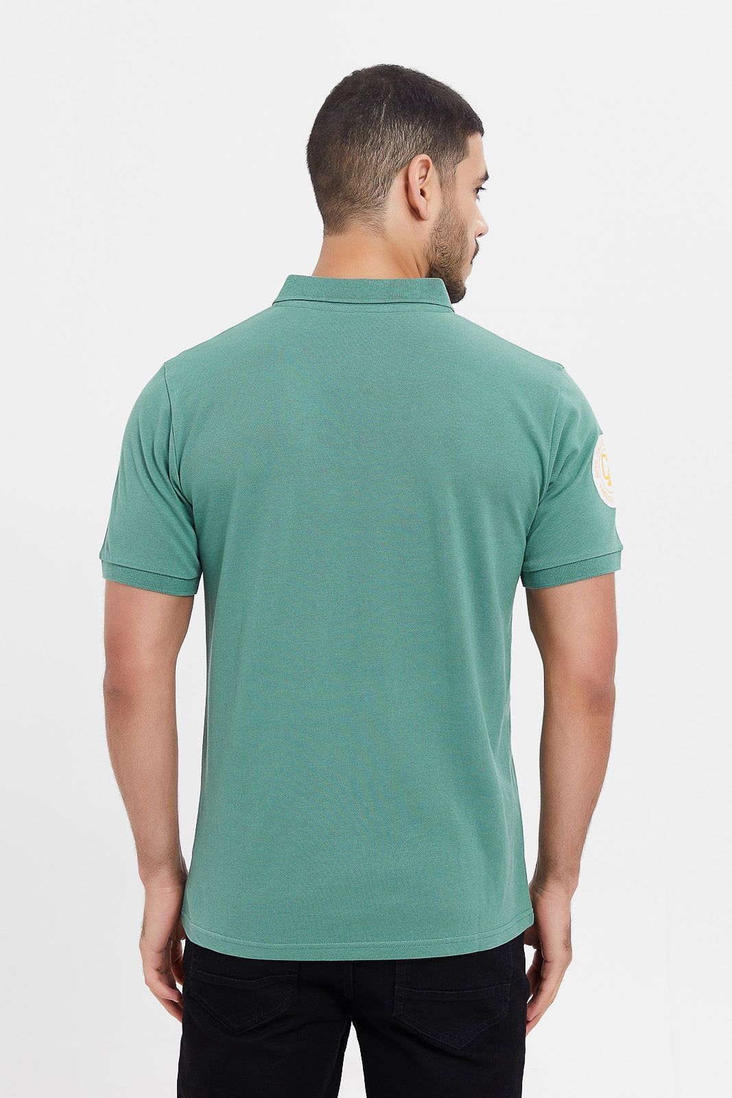 Men Green Varsity Sports Polo Shirt sold by Redtag product image thumbnail 3