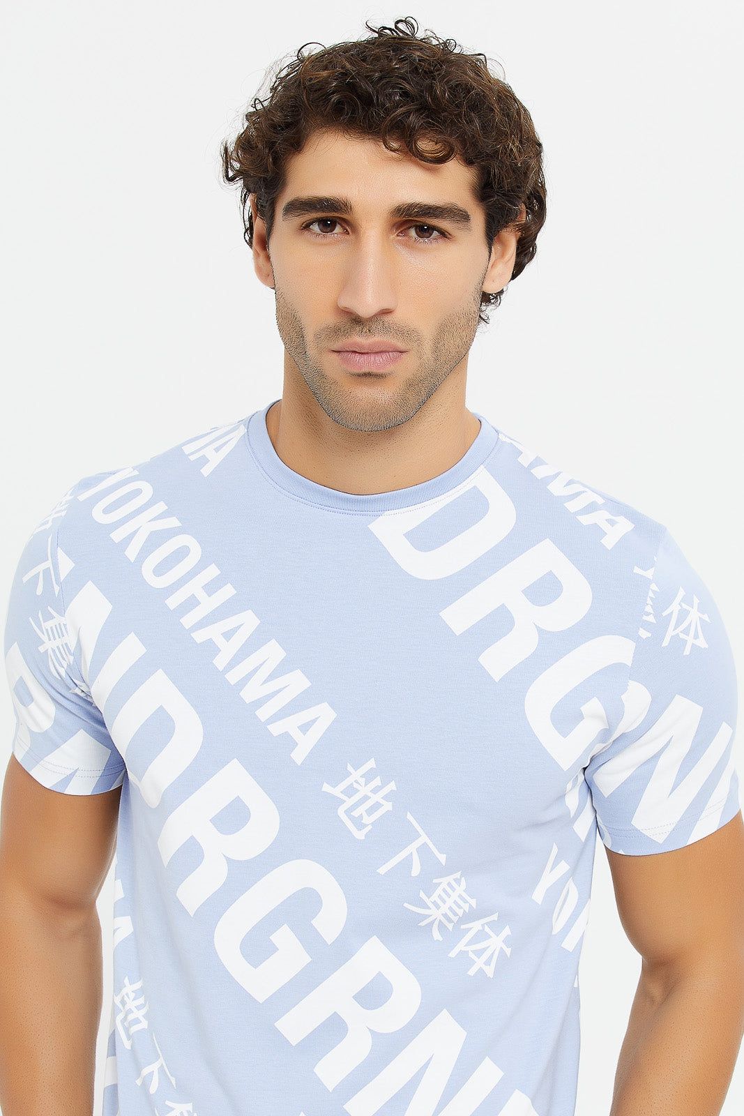 Men Blue Print T-Shirt sold by Redtag product image thumbnail 4
