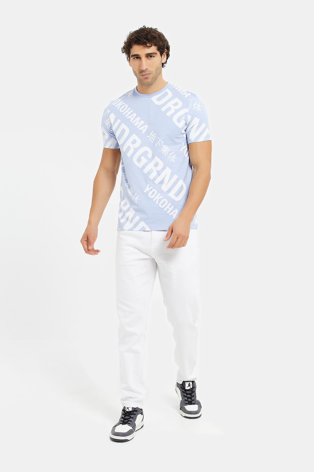 Men Blue Print T-Shirt sold by Redtag product image thumbnail 2