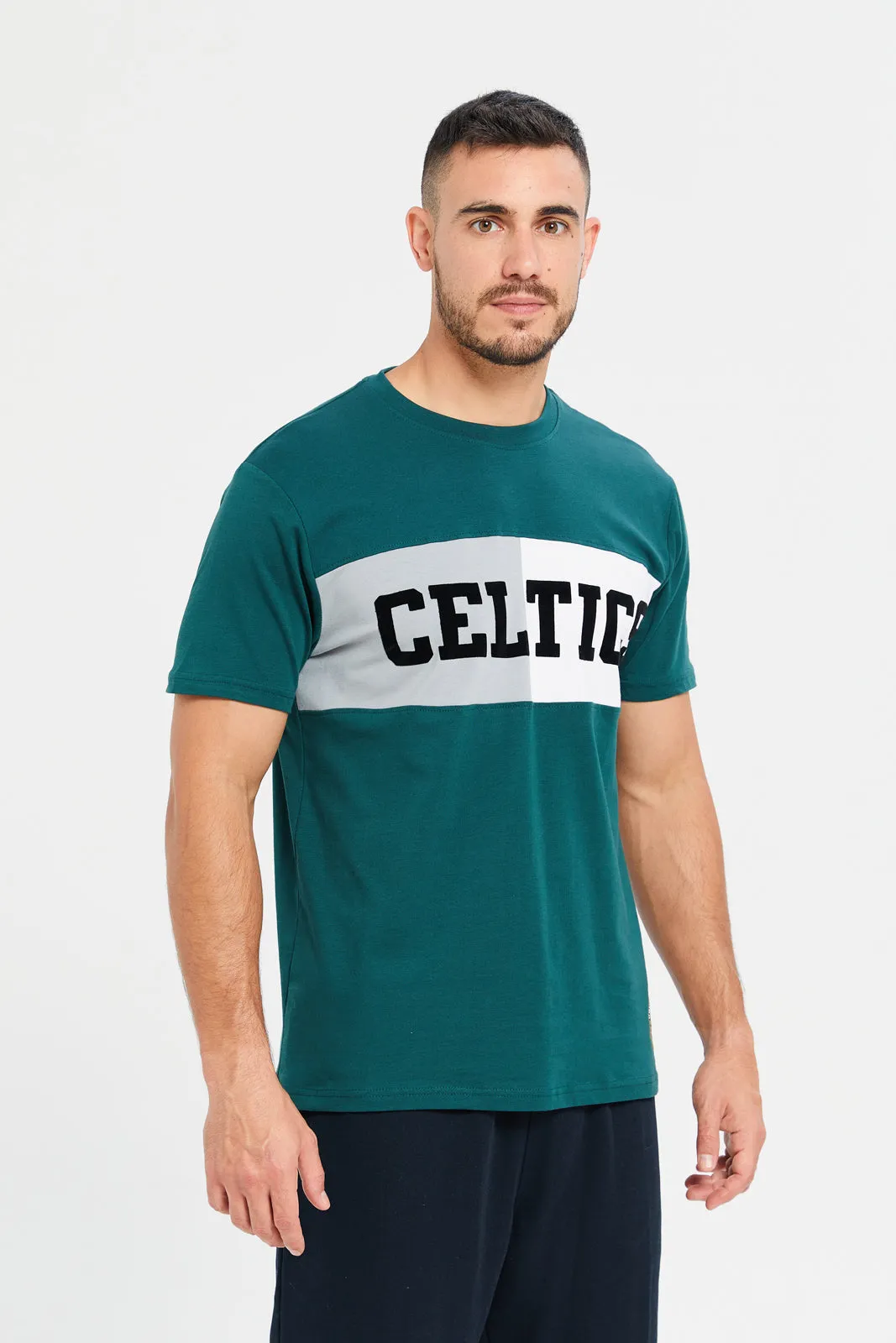 Men Green Celtics Print Active T-Shirt sold by Redtag