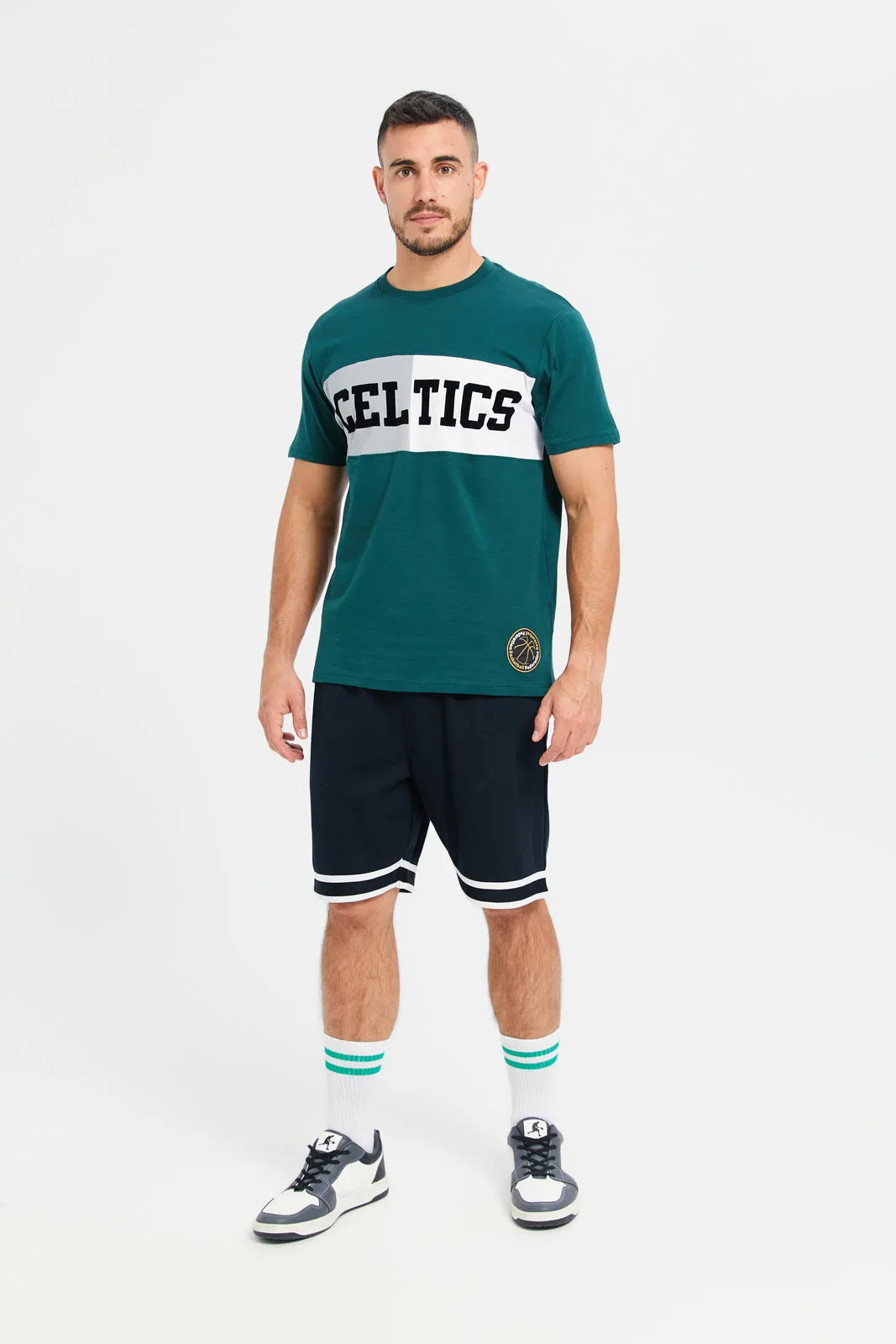 Men Green Celtics Print Active T-Shirt sold by Redtag product image thumbnail 2