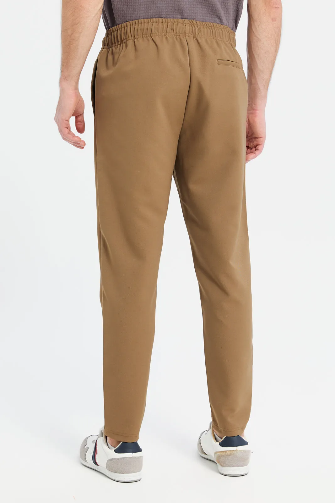 Men Brown Jogger Fit Trousers sold by Redtag product image thumbnail 3