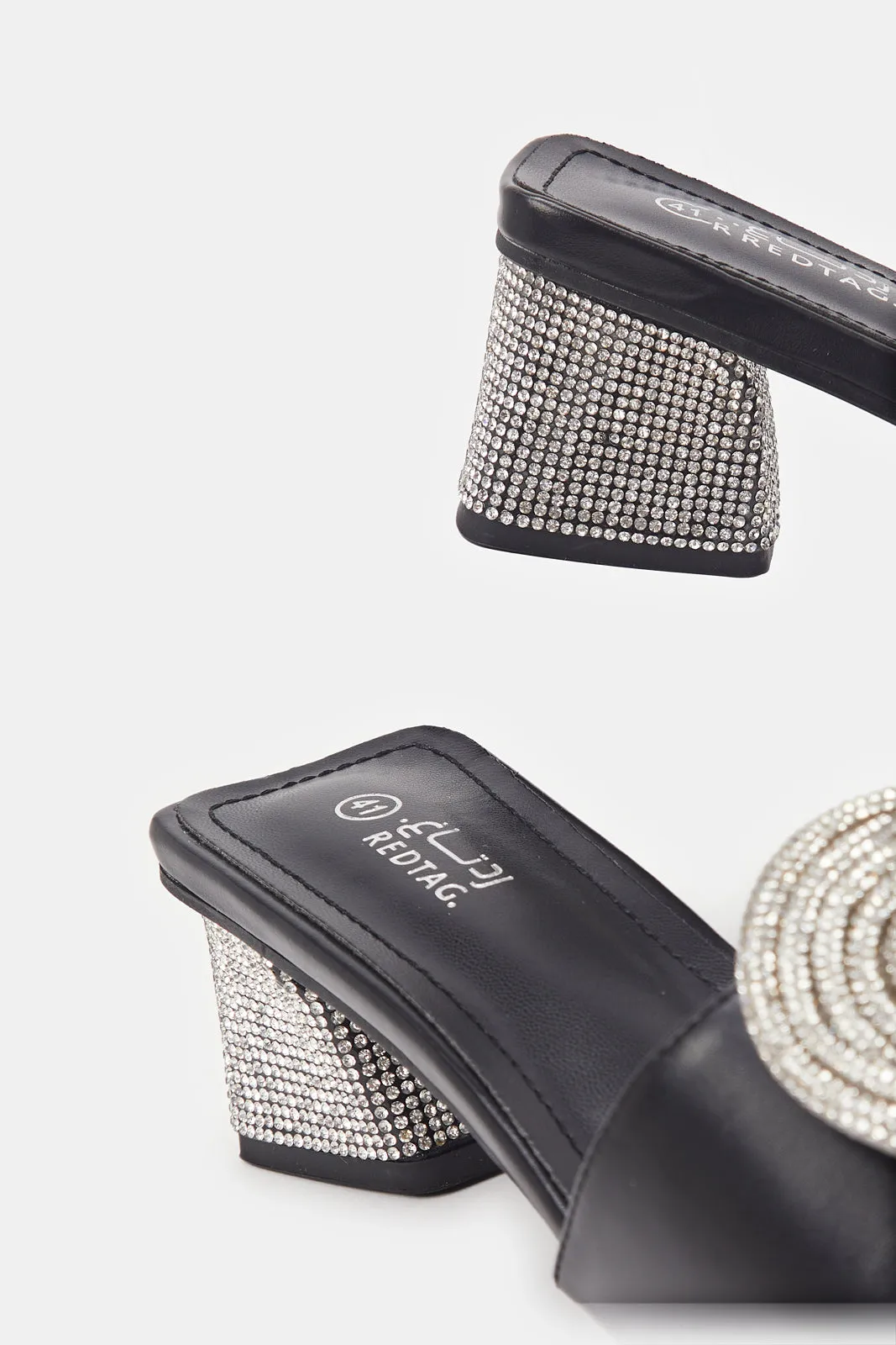 Women Black Round Trim Mule sold by Redtag product image thumbnail 5