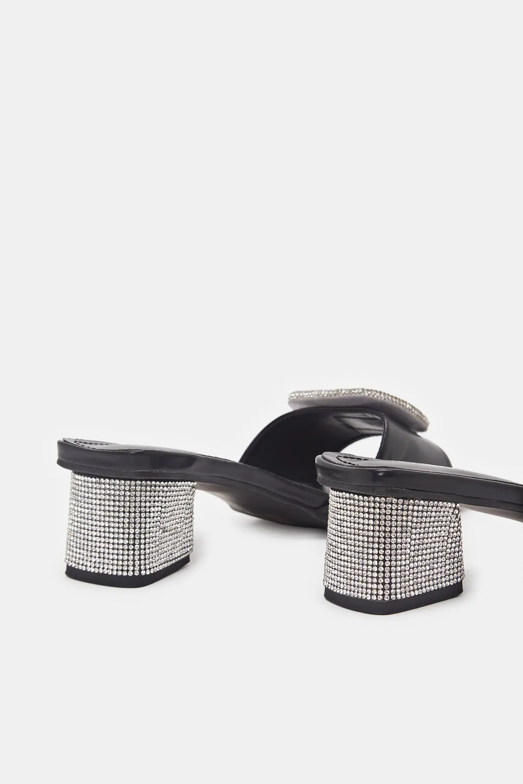 Women Black Round Trim Mule sold by Redtag product image thumbnail 3