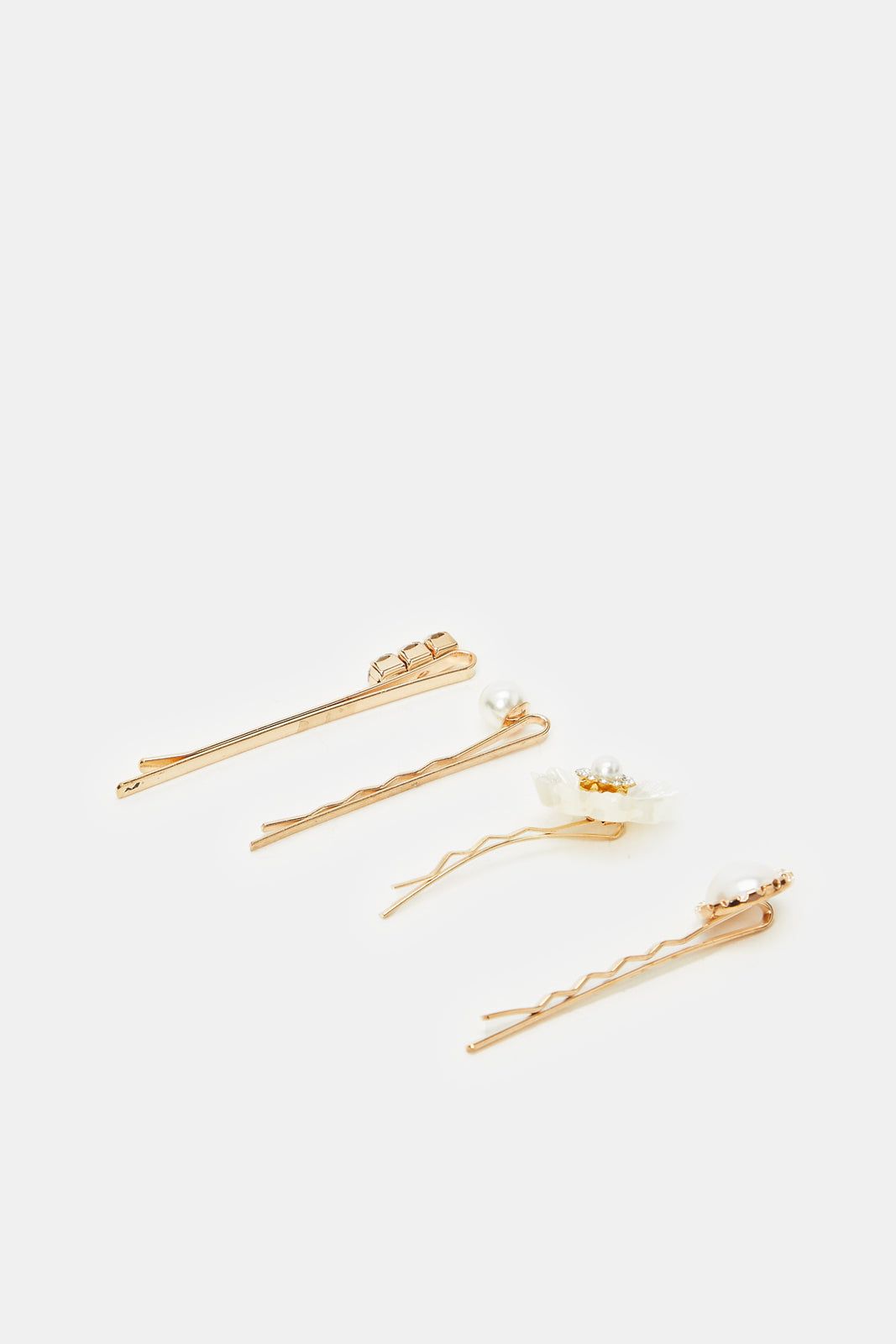 Women Gold Embellished Hair Clip Set (4 Piece) sold by Redtag product image thumbnail 2