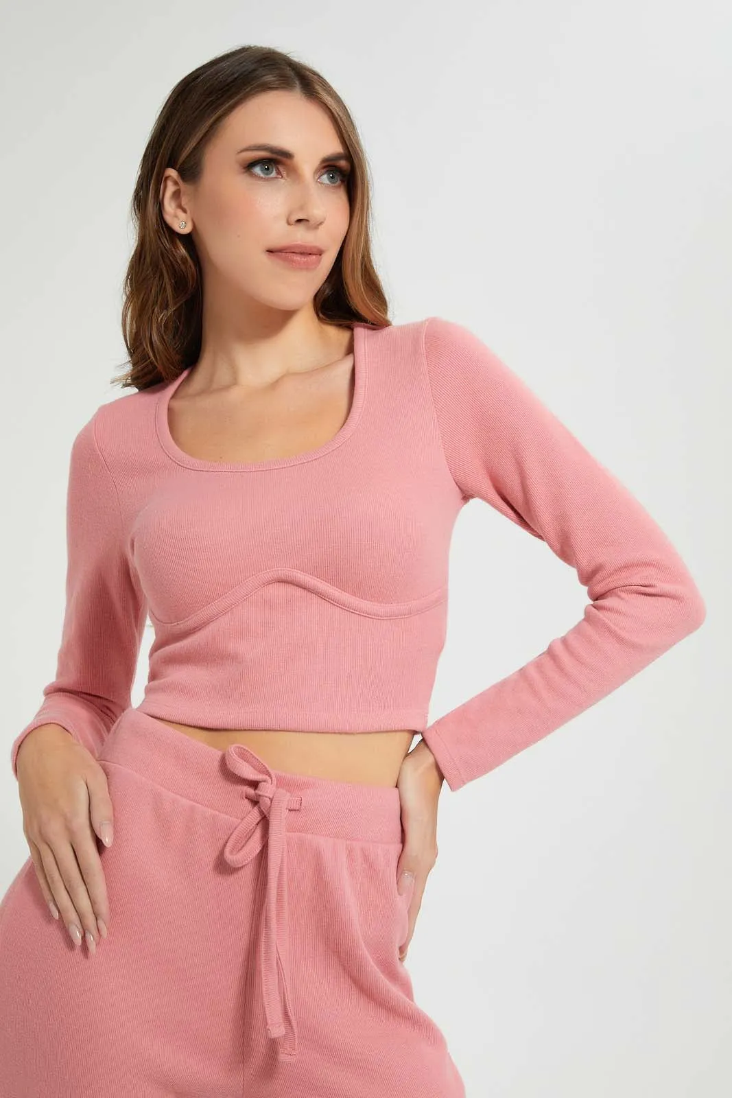 Pink Knitted Textured Pullover sold by Redtag product image thumbnail 2