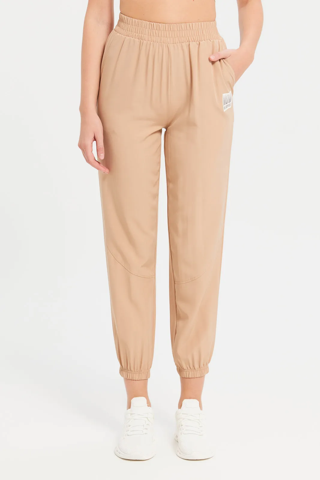 Women Beige Printed Track Pant sold by Redtag