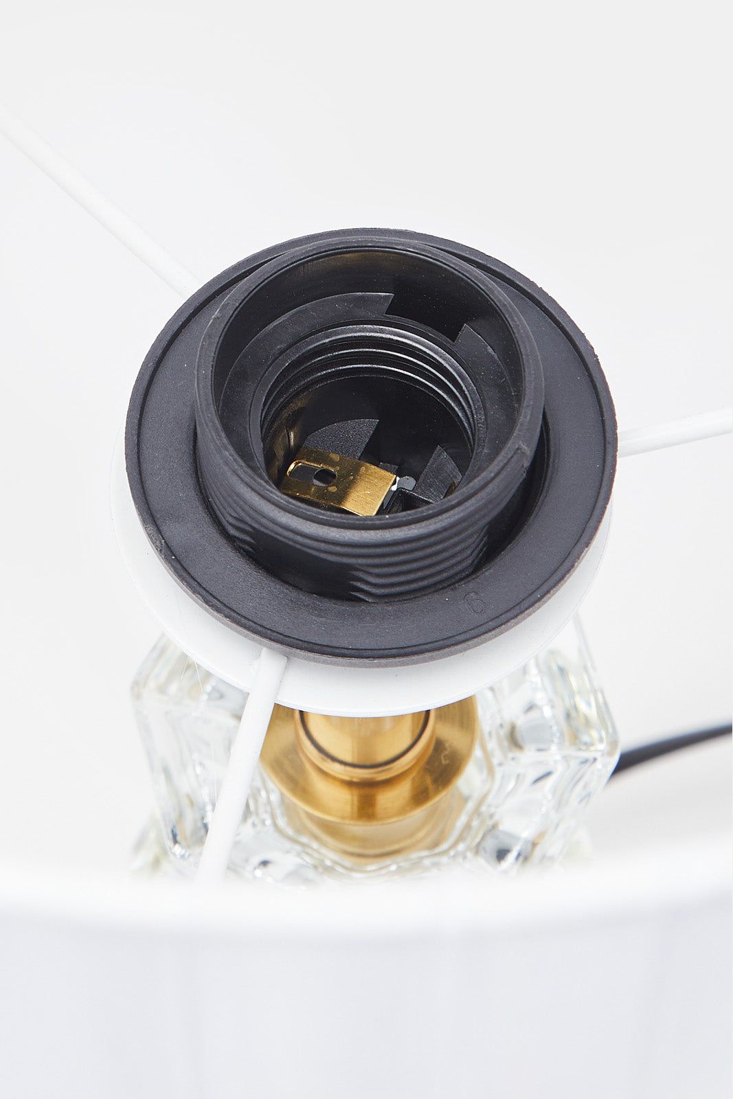 Gold Metal Glass Crystal Table Lamp sold by Redtag product image thumbnail 4