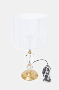 Gold Metal Glass Crystal Table Lamp sold by Redtag