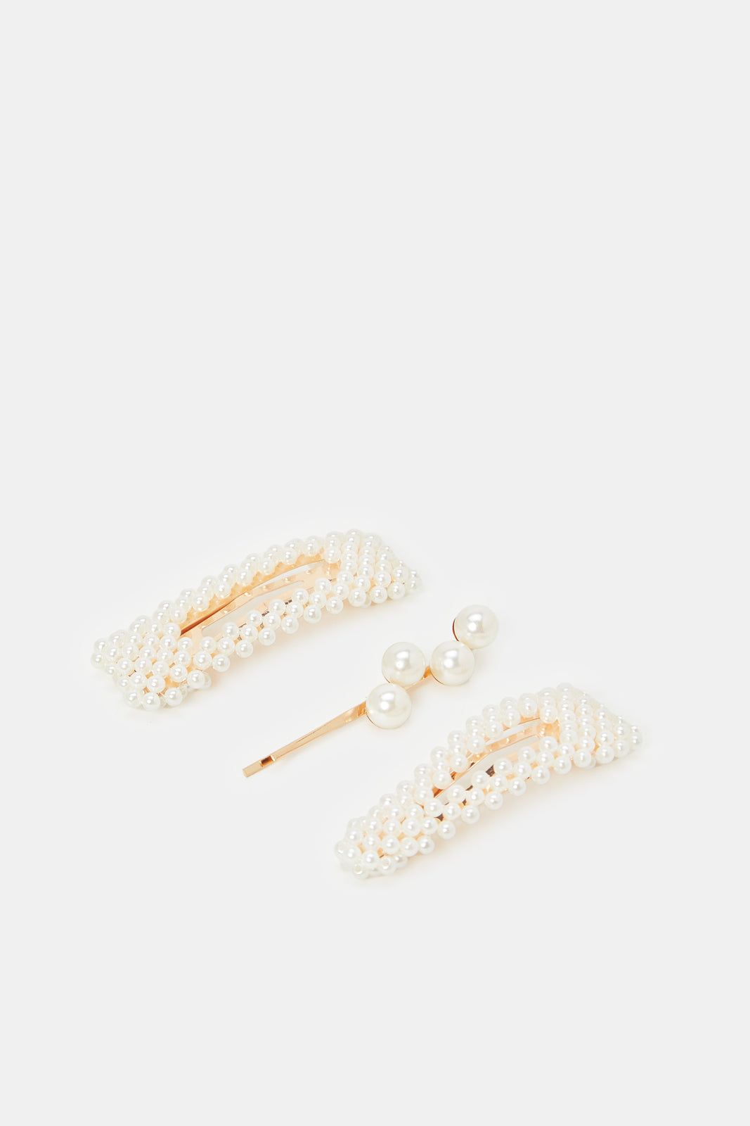 Women Gold Embellished Hair Clips (Pack of 3) sold by Redtag