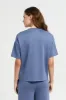 Blue High Neck Boxy Tee With Placement Print sold by Redtag