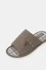 Men Brown Textured Slipper sold by Redtag