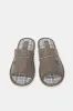 Men Brown Textured Slipper sold by Redtag