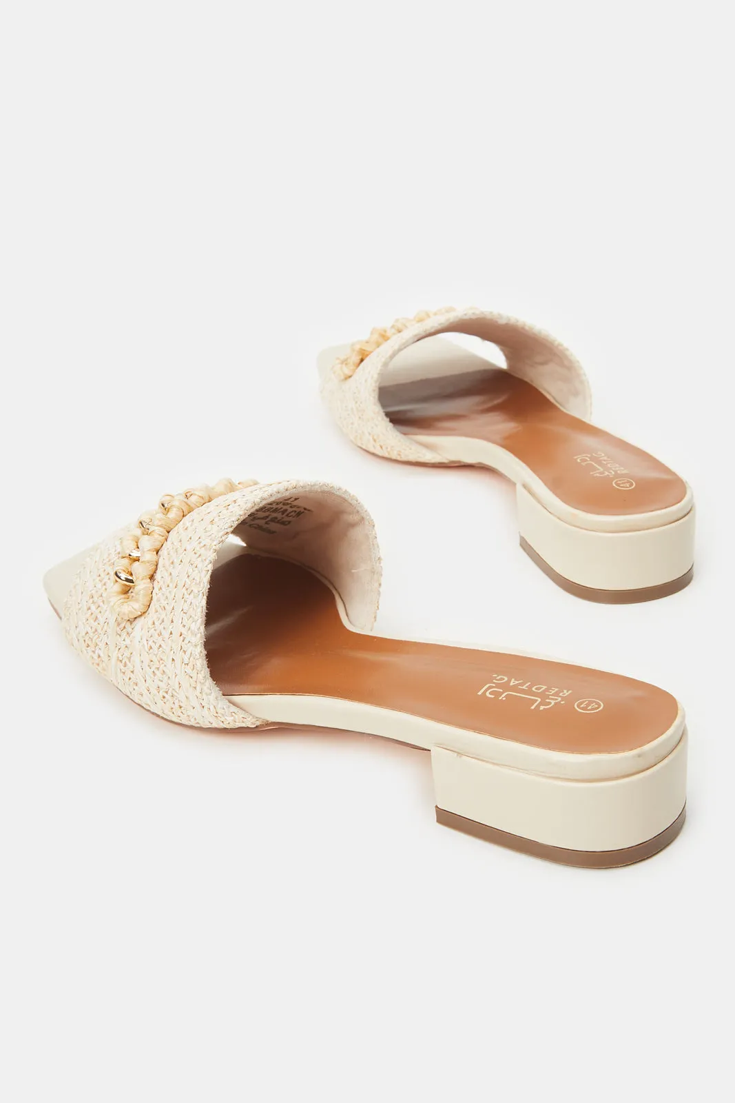 Women Beige Block Heel Sandal sold by Redtag product image thumbnail 4