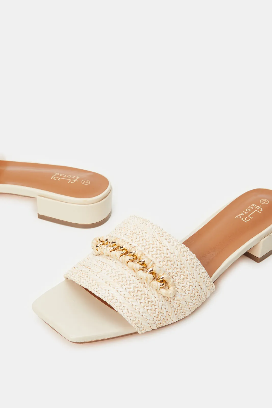 Women Beige Block Heel Sandal sold by Redtag product image thumbnail 3