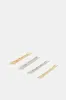 Women Gold And Silver Embellished Hair Clip Set (4 Piece) sold by Redtag