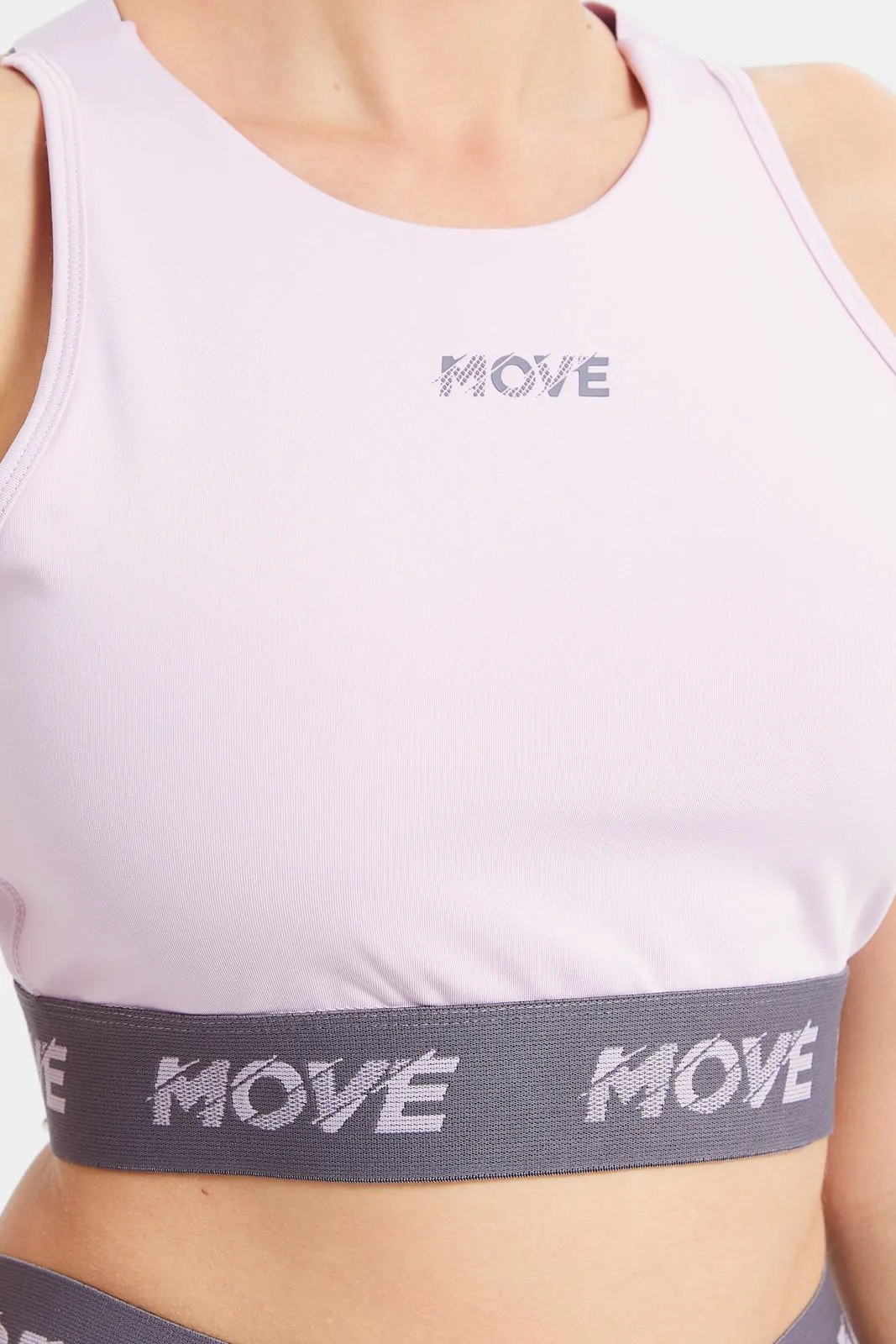 Women Lilac Sports Bra With Tape Detailing sold by Redtag product image thumbnail 4