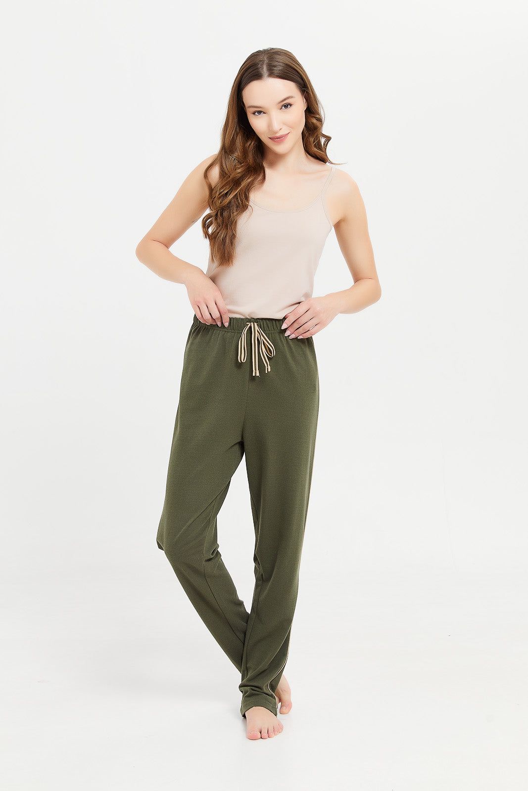 Women Olive Plain Pyjama Bottom sold by Redtag product image thumbnail 2