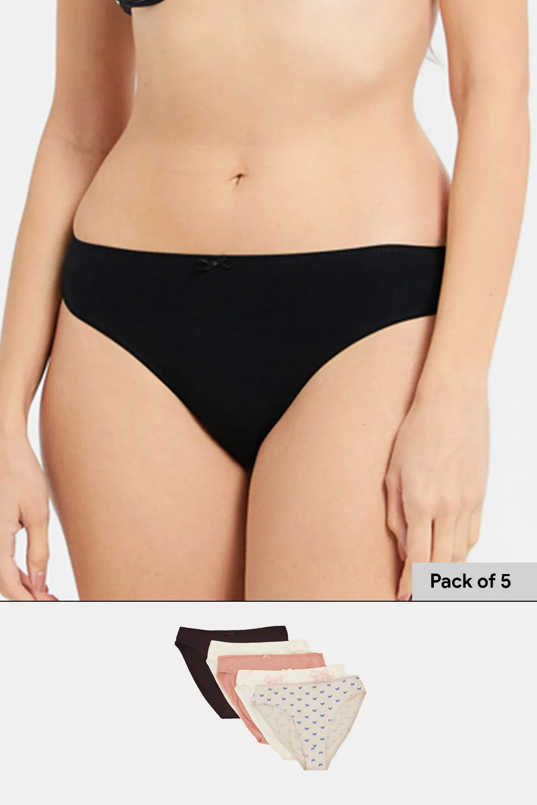 Women Assorted Hi-Leg Brief Set (Pack of 5) sold by Redtag