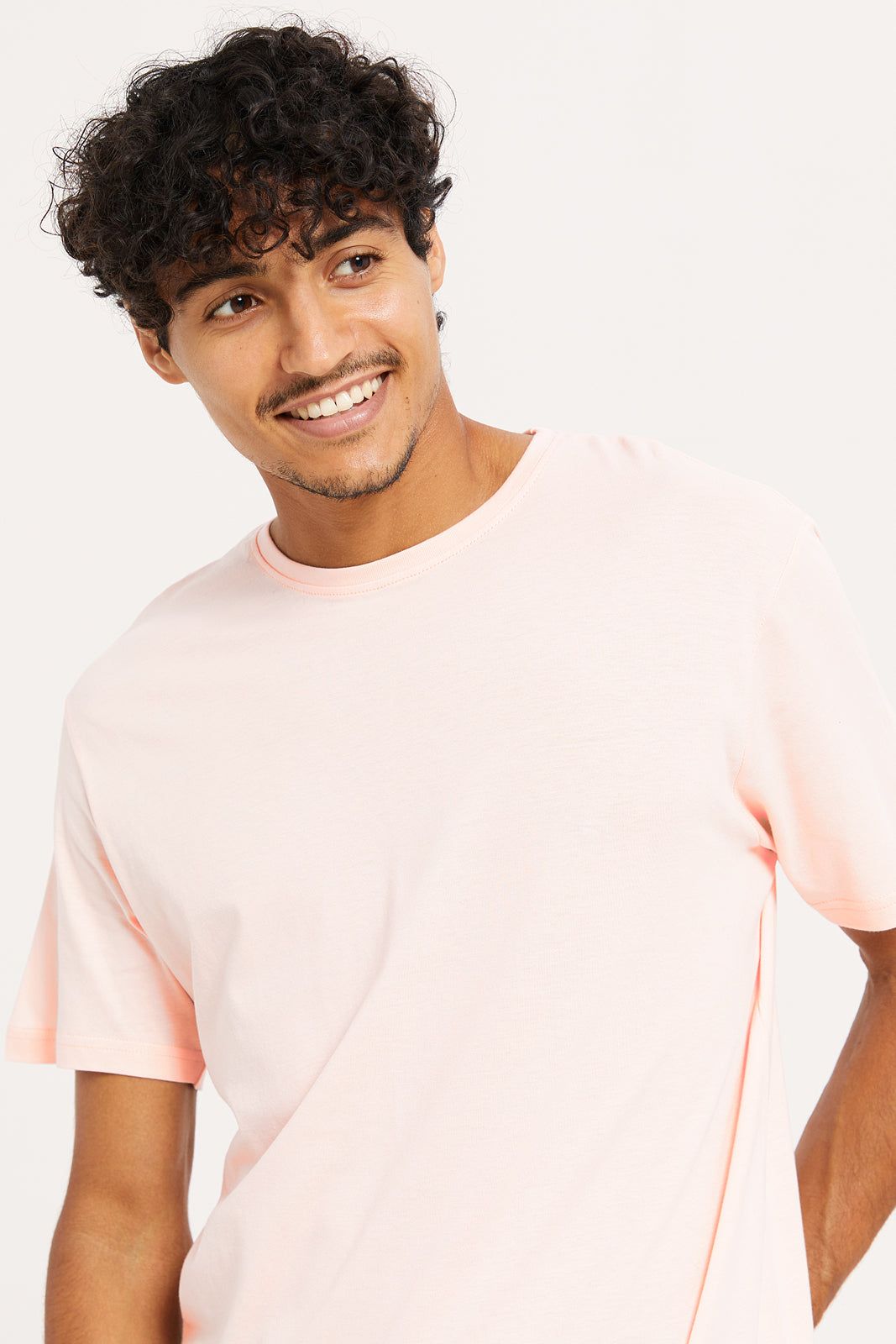 Men Coral Basic T-Shirt sold by Redtag product image thumbnail 4