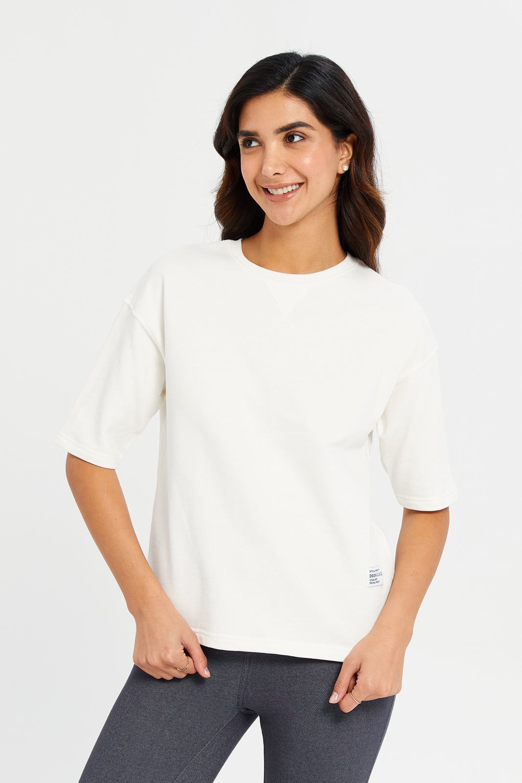 Women White Oversize Sweatshirt sold by Redtag