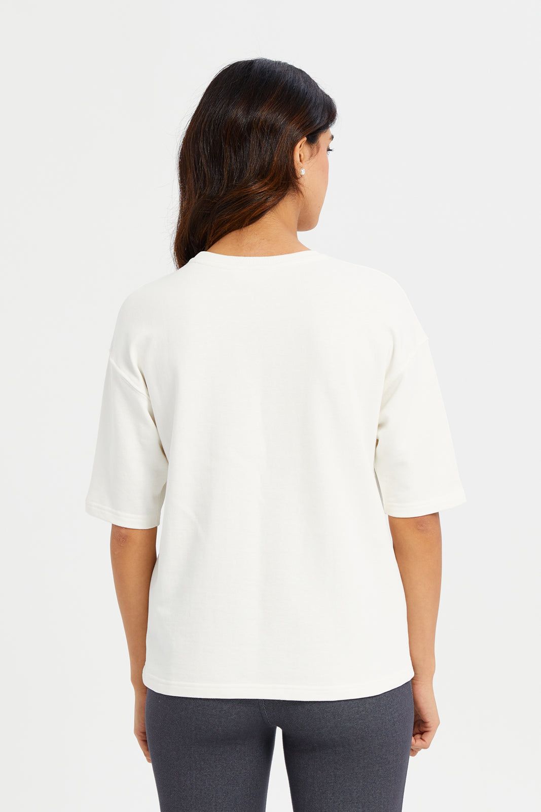 Women White Oversize Sweatshirt sold by Redtag product image thumbnail 3