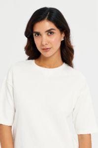 Women White Oversize Sweatshirt sold by Redtag