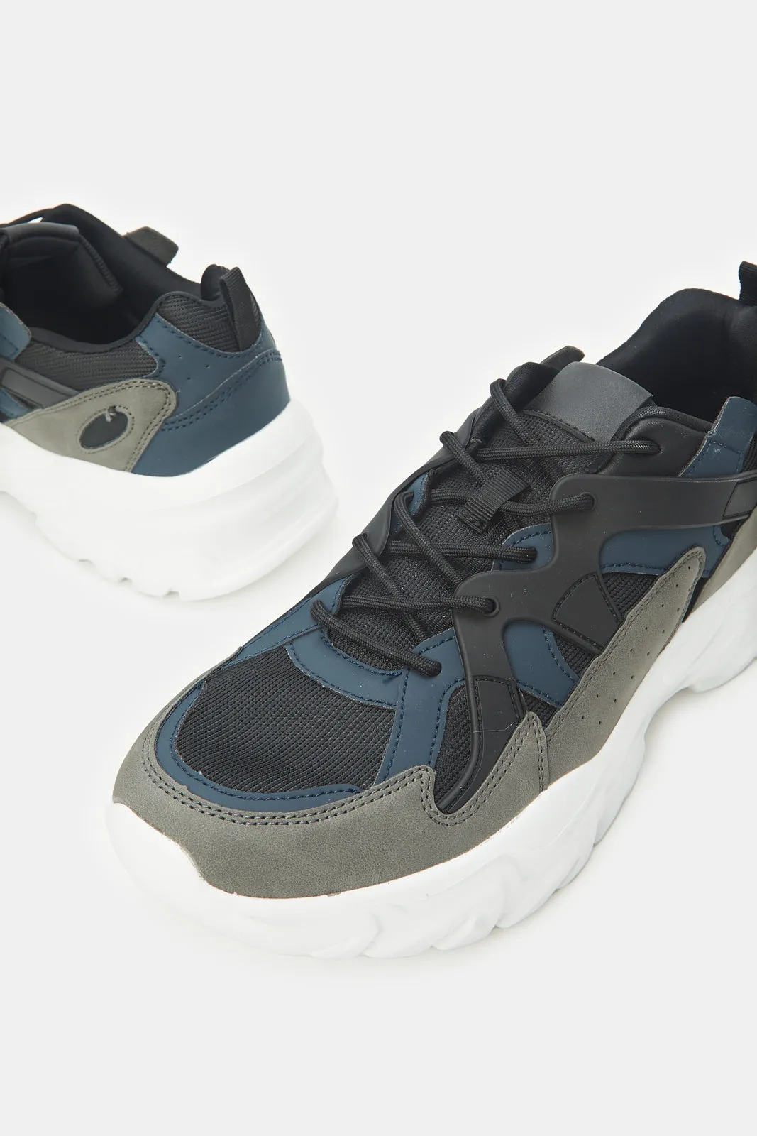 Men Grey Color Block Chunky Trainer sold by Redtag product image thumbnail 3