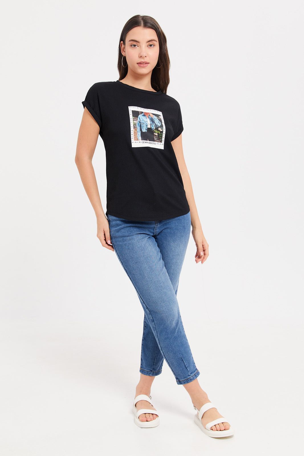 Women Black Printed Top sold by Redtag product image thumbnail 2