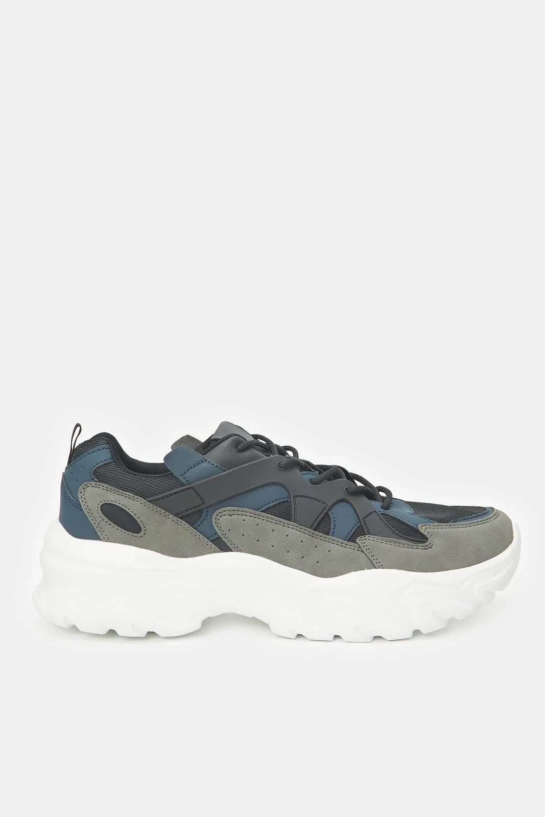 Men Grey Color Block Chunky Trainer sold by Redtag
