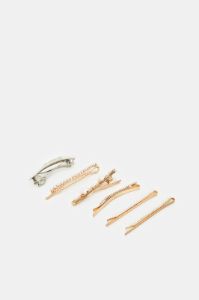 Women Gold Embellished Hiar Clip (6 Piece) sold by Redtag