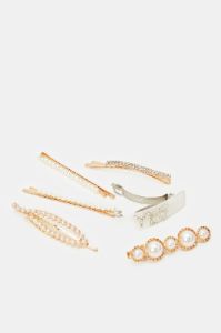 Women Gold Embellished Hiar Clip (6 Piece) sold by Redtag