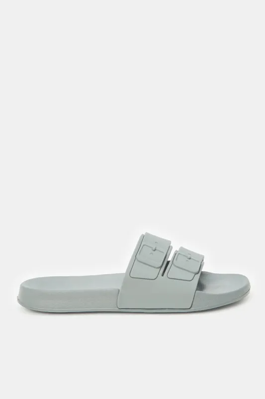 Men Grey Moulded Comfort Slide sold by Redtag