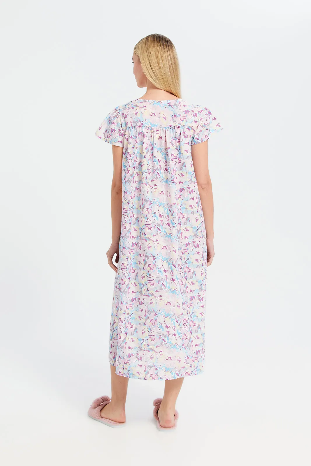 Women Lilac Printed Nightgown sold by Redtag product image thumbnail 3