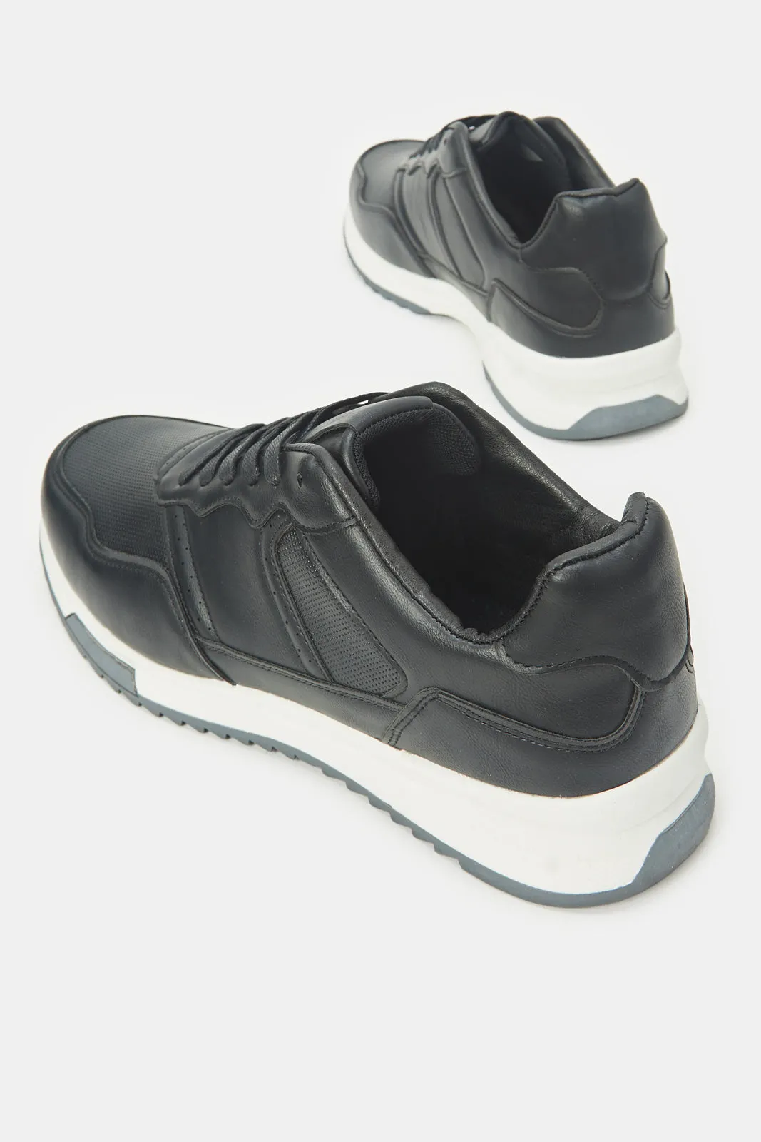 Men Black Material Block Sneakers sold by Redtag product image thumbnail 4