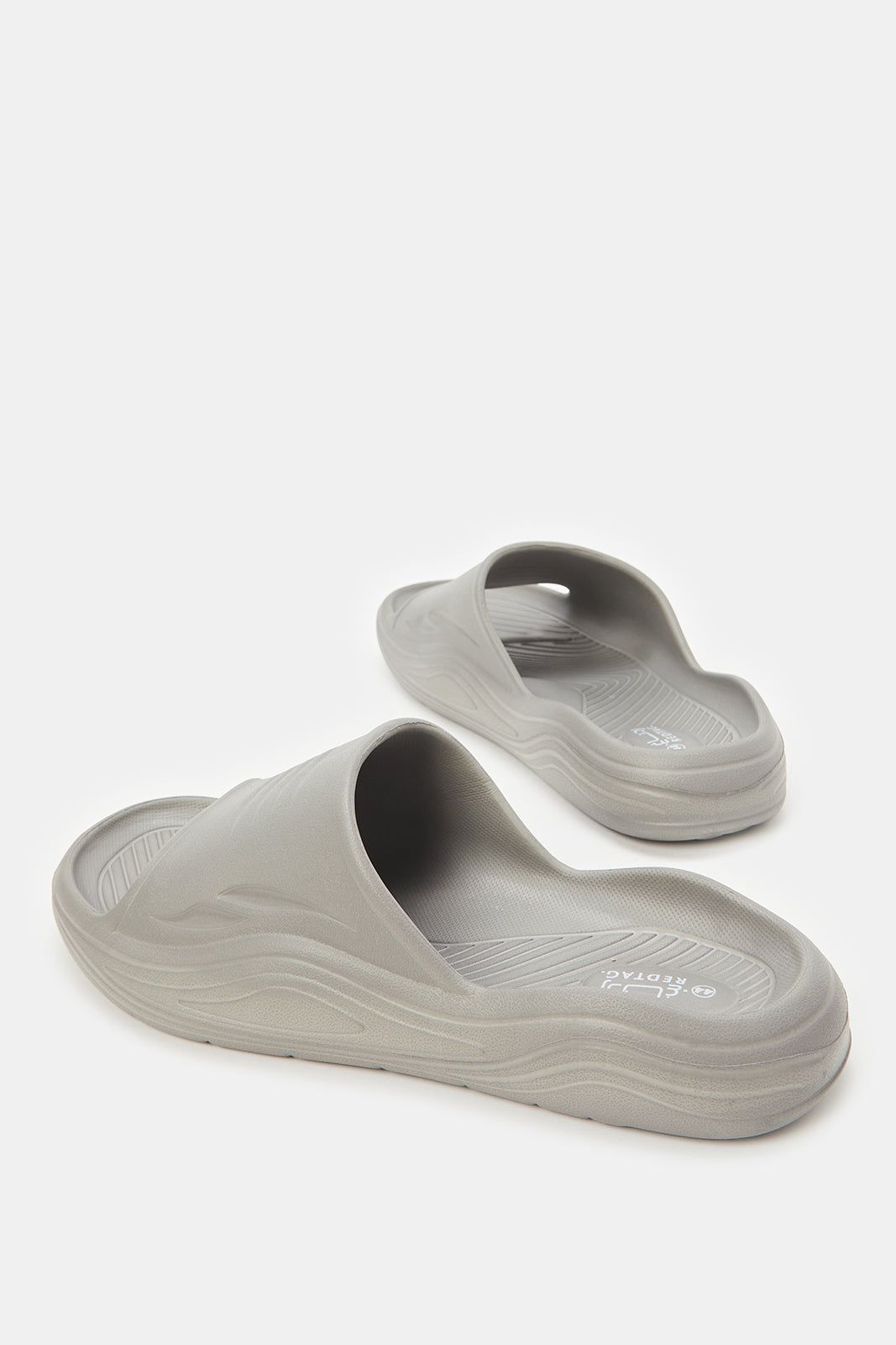 Men Grey Moulded Comfort Slides sold by Redtag product image thumbnail 4