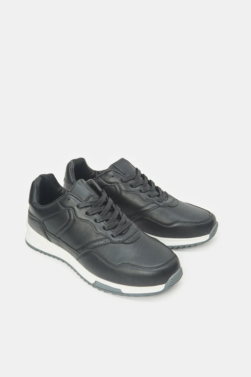Men Black Material Block Sneakers sold by Redtag product image thumbnail 2