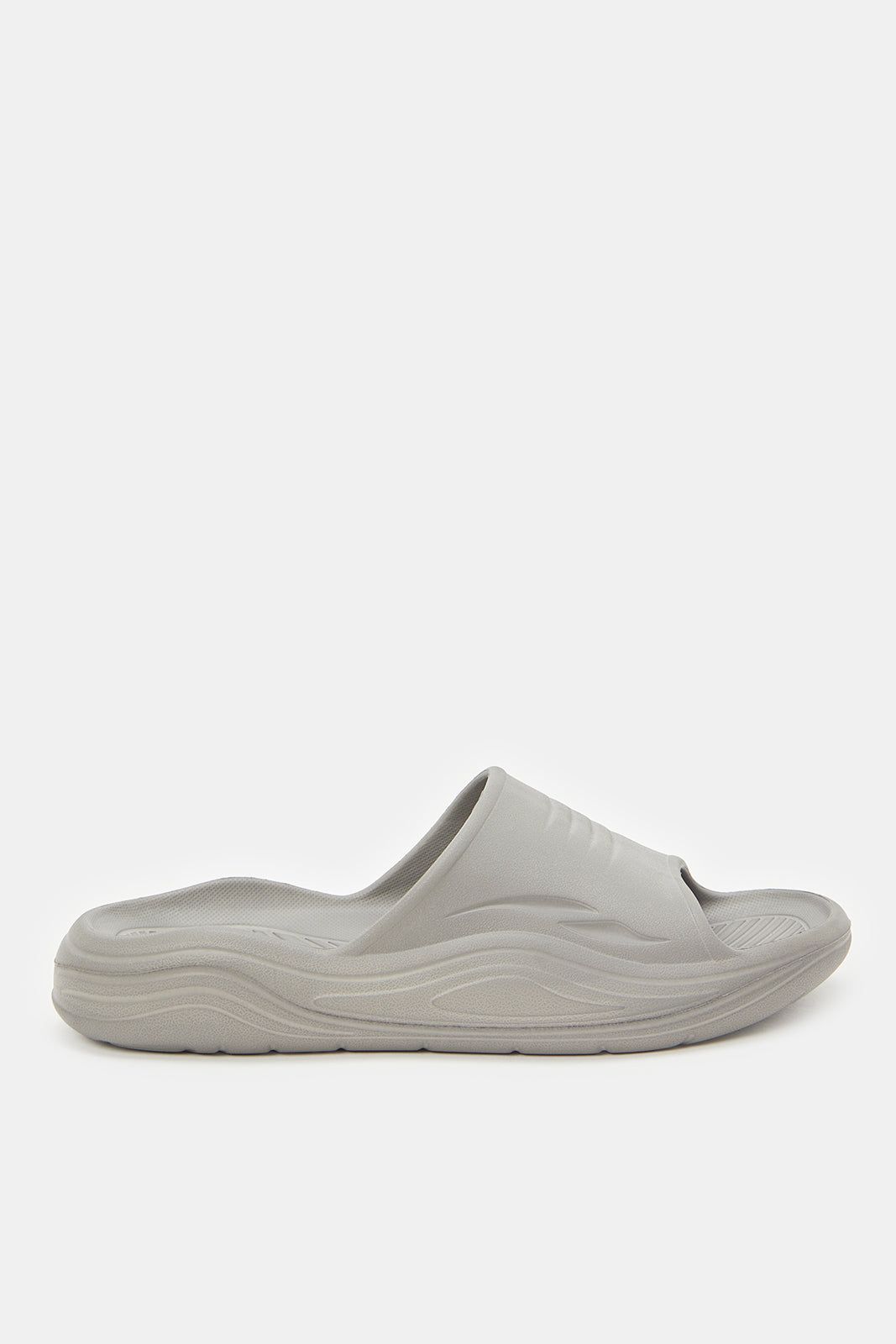 Men Grey Moulded Comfort Slides sold by Redtag