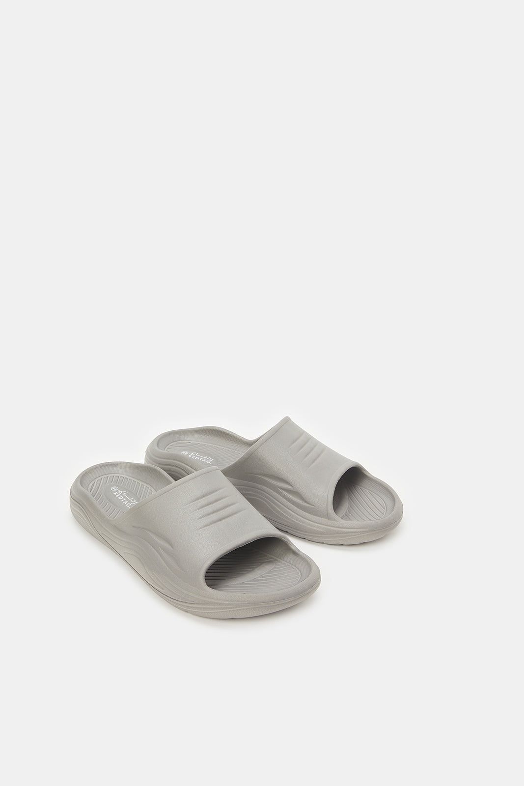 Men Grey Moulded Comfort Slides sold by Redtag product image thumbnail 2