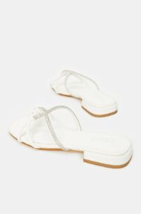 Women White Embellished Strappy Mule sold by Redtag