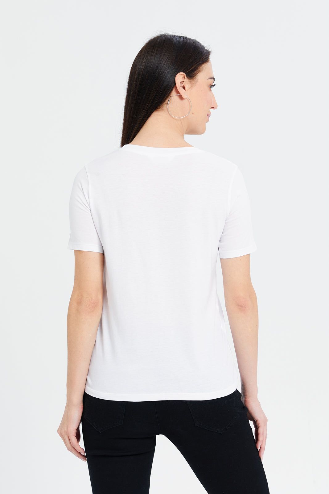 Women White Floral Pearl Embellished T-Shirt sold by Redtag product image thumbnail 3