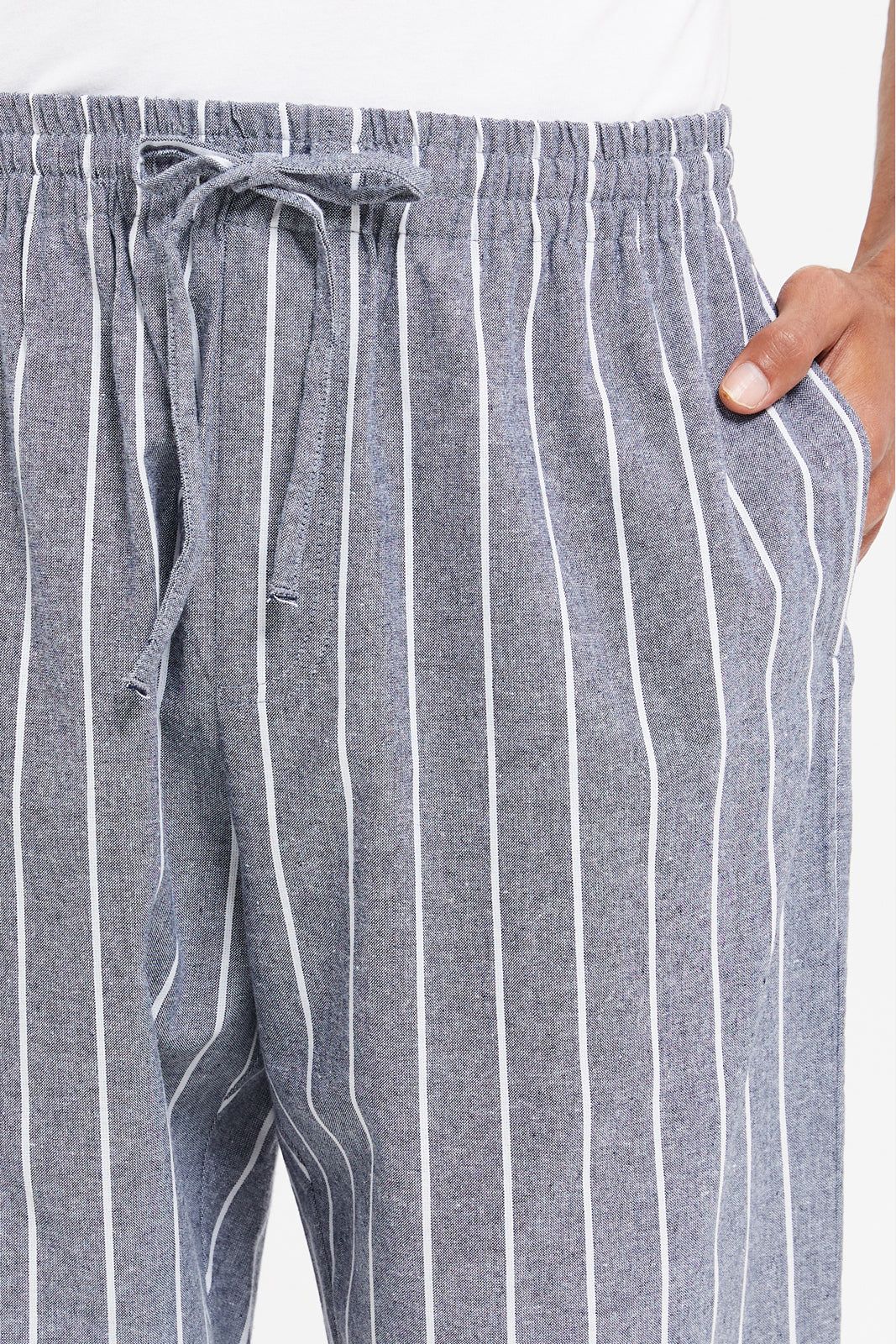Men Blue Striped Pyjama Bottom sold by Redtag product image thumbnail 4
