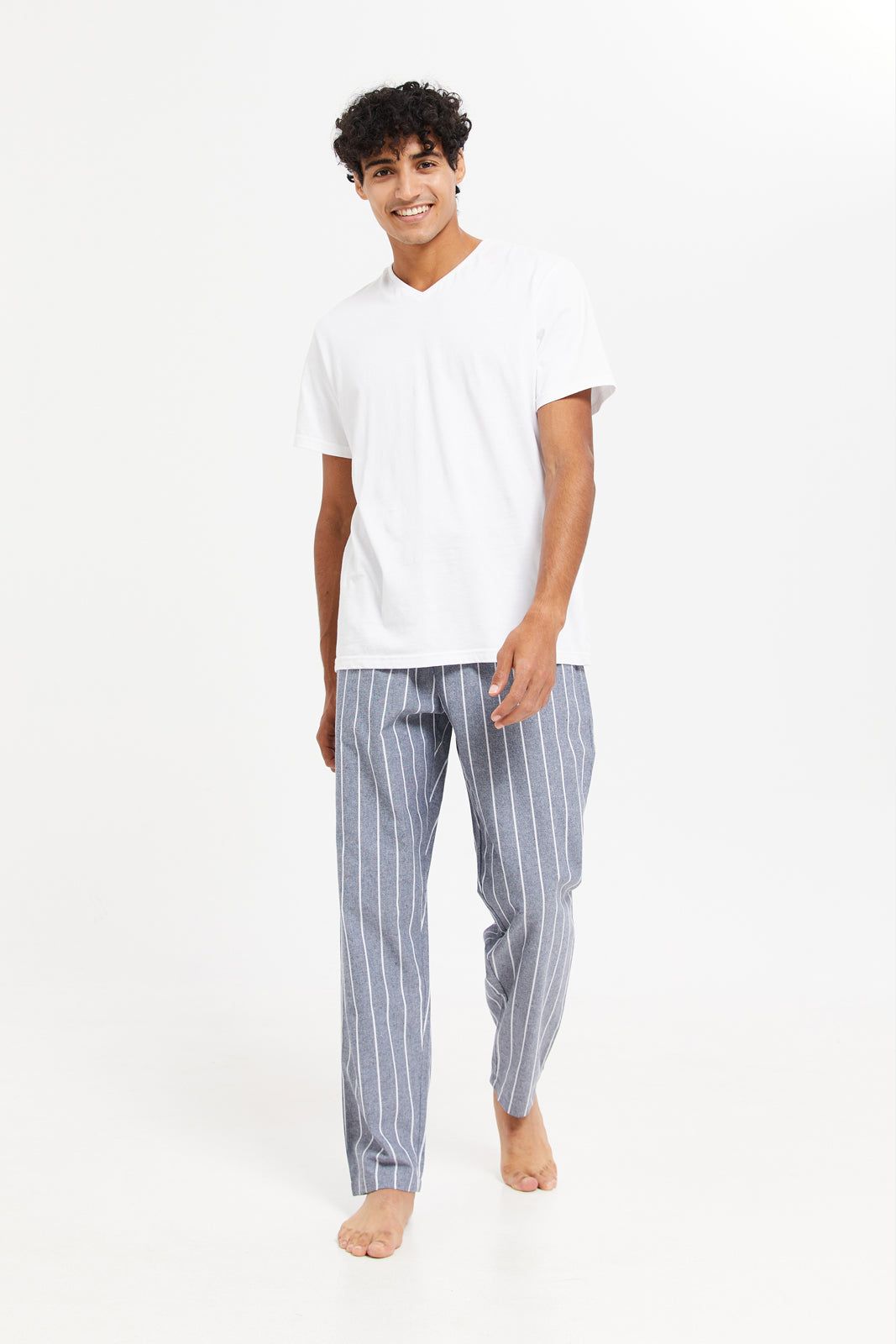 Men Blue Striped Pyjama Bottom sold by Redtag product image thumbnail 2