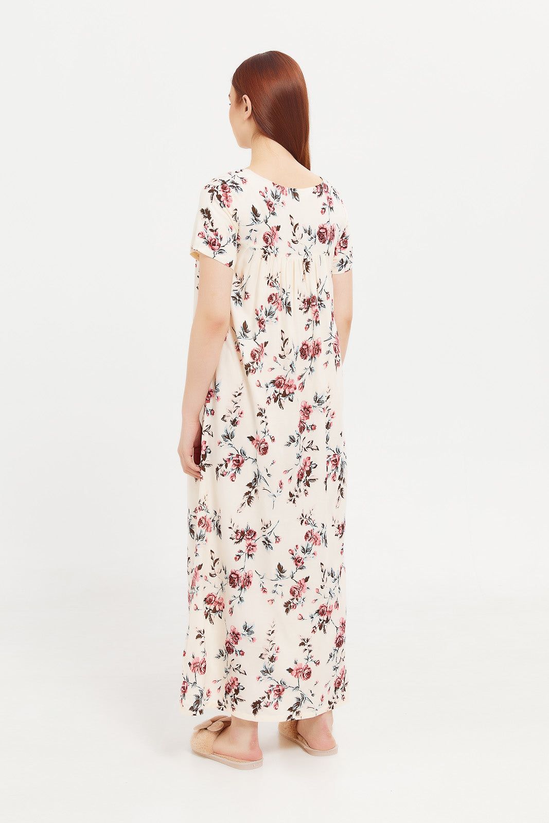 Women Ivory Printed Short Sleeves Nightgown sold by Redtag product image thumbnail 2
