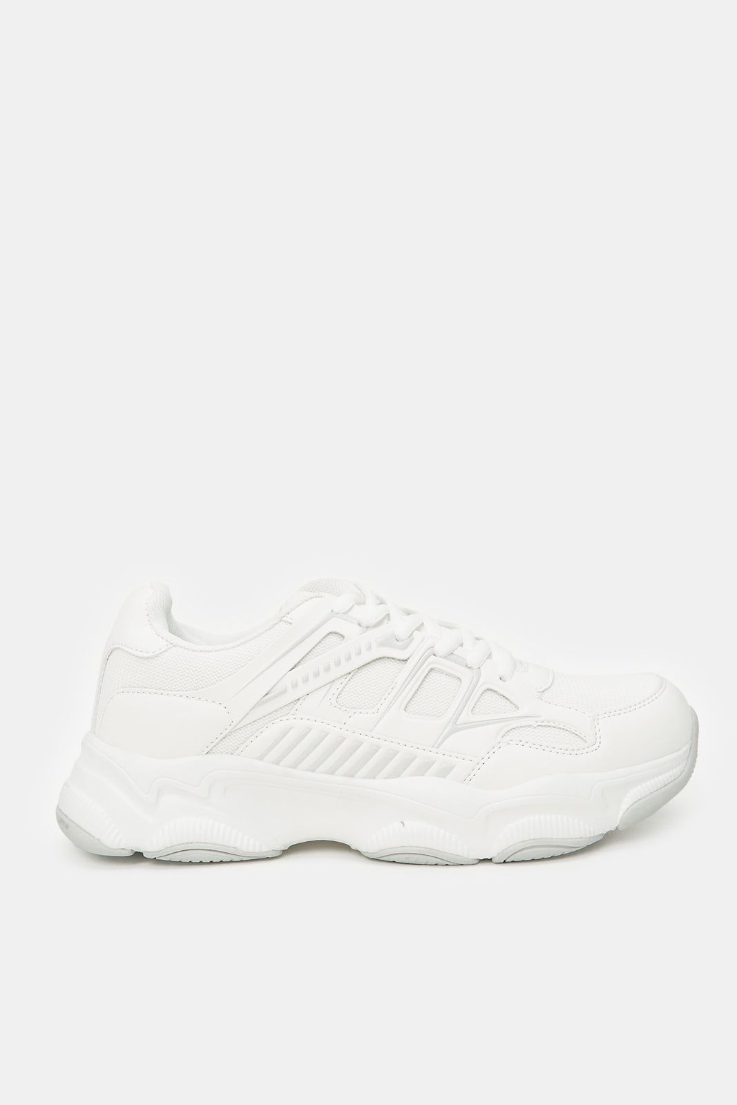 Men White Material Block Chunky Sneakers sold by Redtag