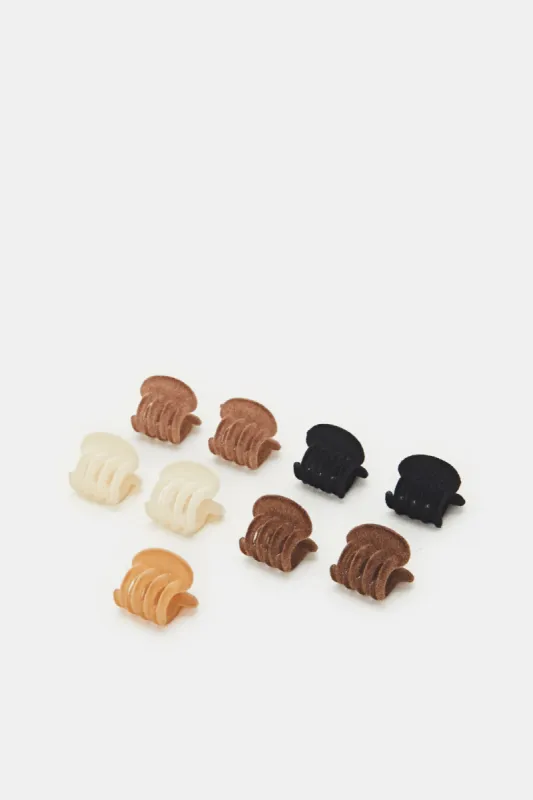 Women Assorted Plain Hair Claw Set (9 Piece) sold by Redtag