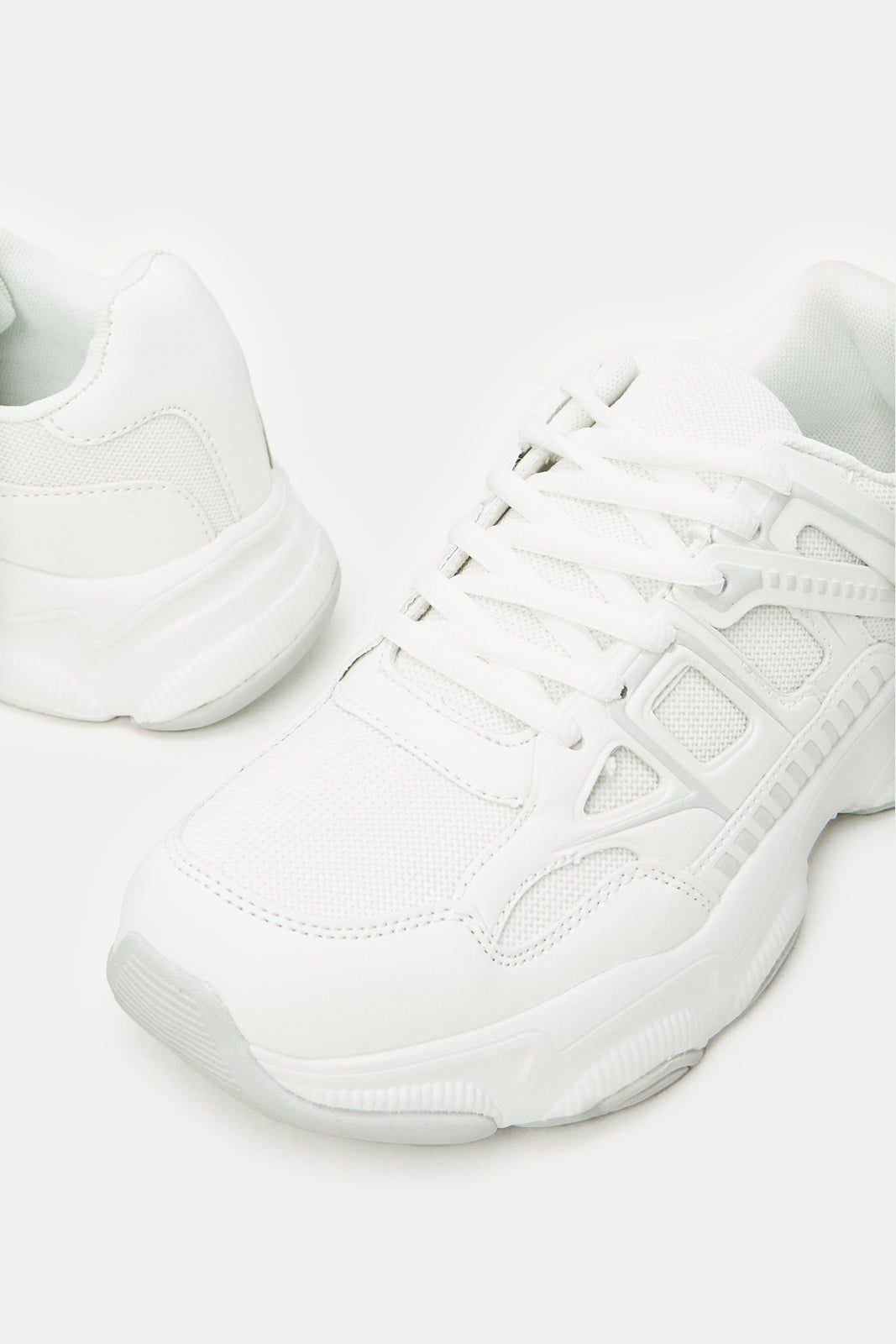 Men White Material Block Chunky Sneakers sold by Redtag product image thumbnail 3