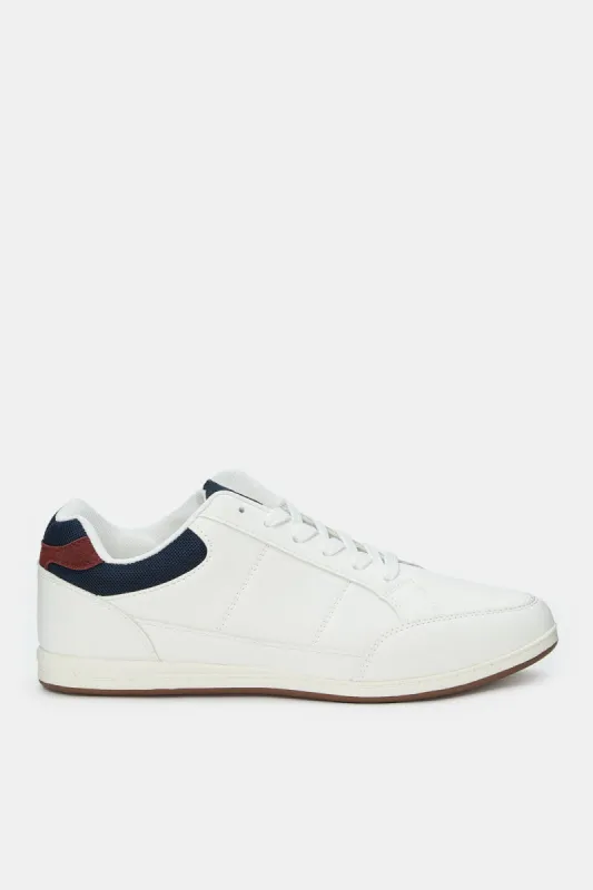 Men Beige Material Block Skate Shoes sold by Redtag