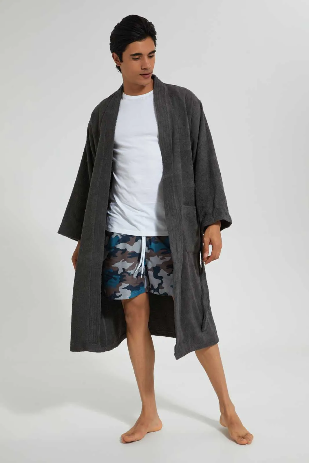 Grey Kimono Bathrobe sold by Redtag product image thumbnail 2