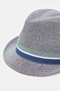 Men Grey Fedora Hats With Band sold by Redtag